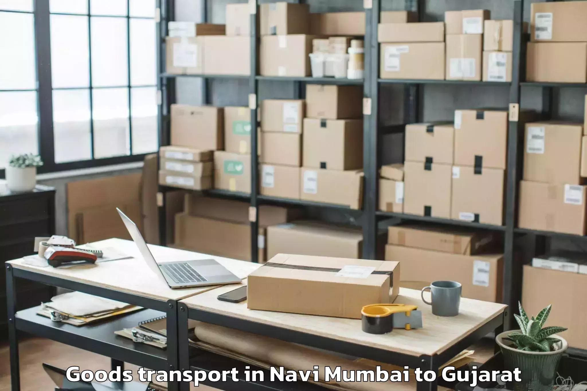 Book Navi Mumbai to Jhagadia Goods Transport Online